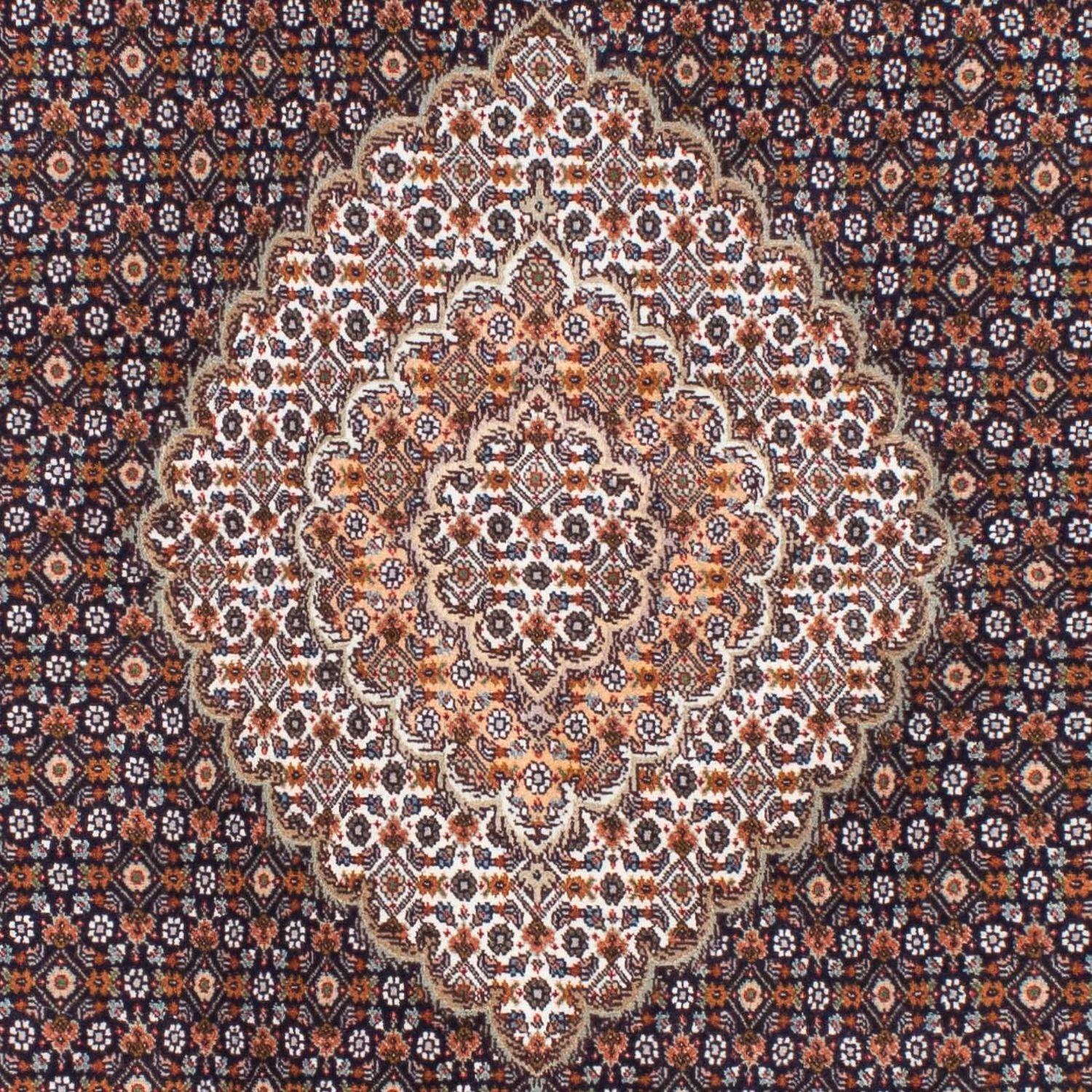 Persisk tæppe - Tabriz - 210 x 155 cm - mørkebrun