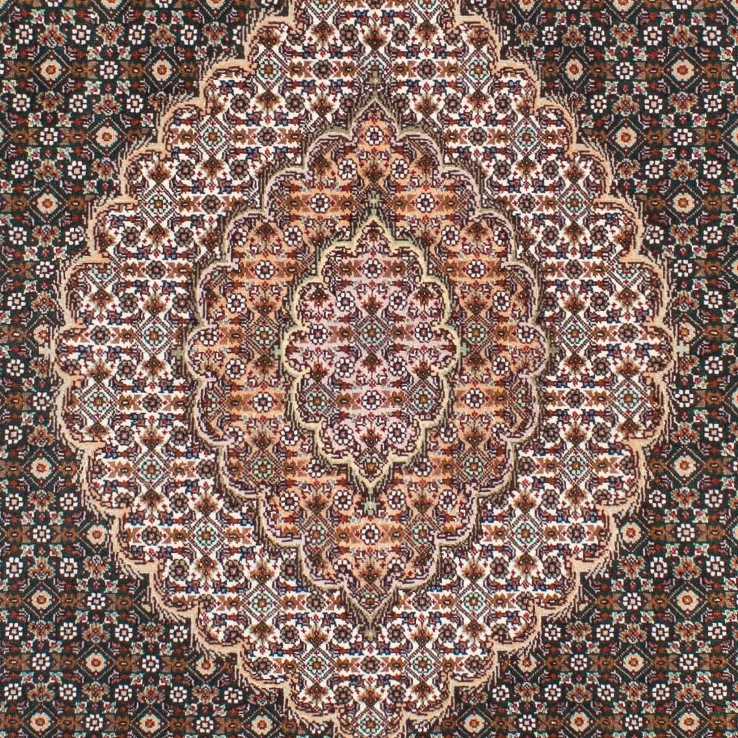 Persisk tæppe - Tabriz - 198 x 152 cm - grøn