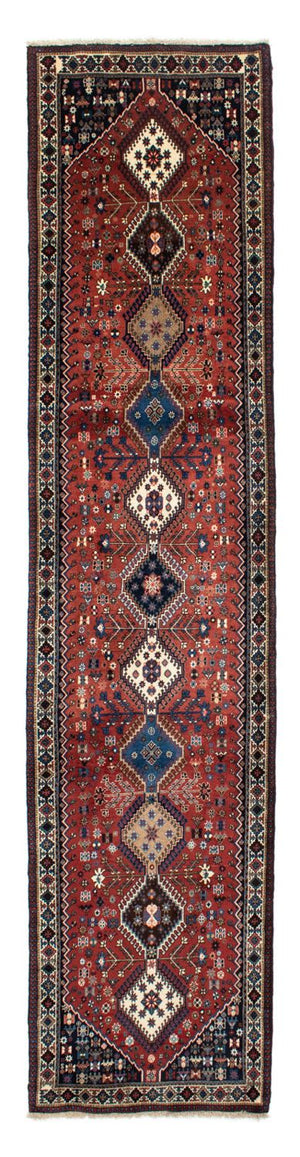 Løber Persisk tæppe - Nomadisk - 382 x 83 cm - mørkerød