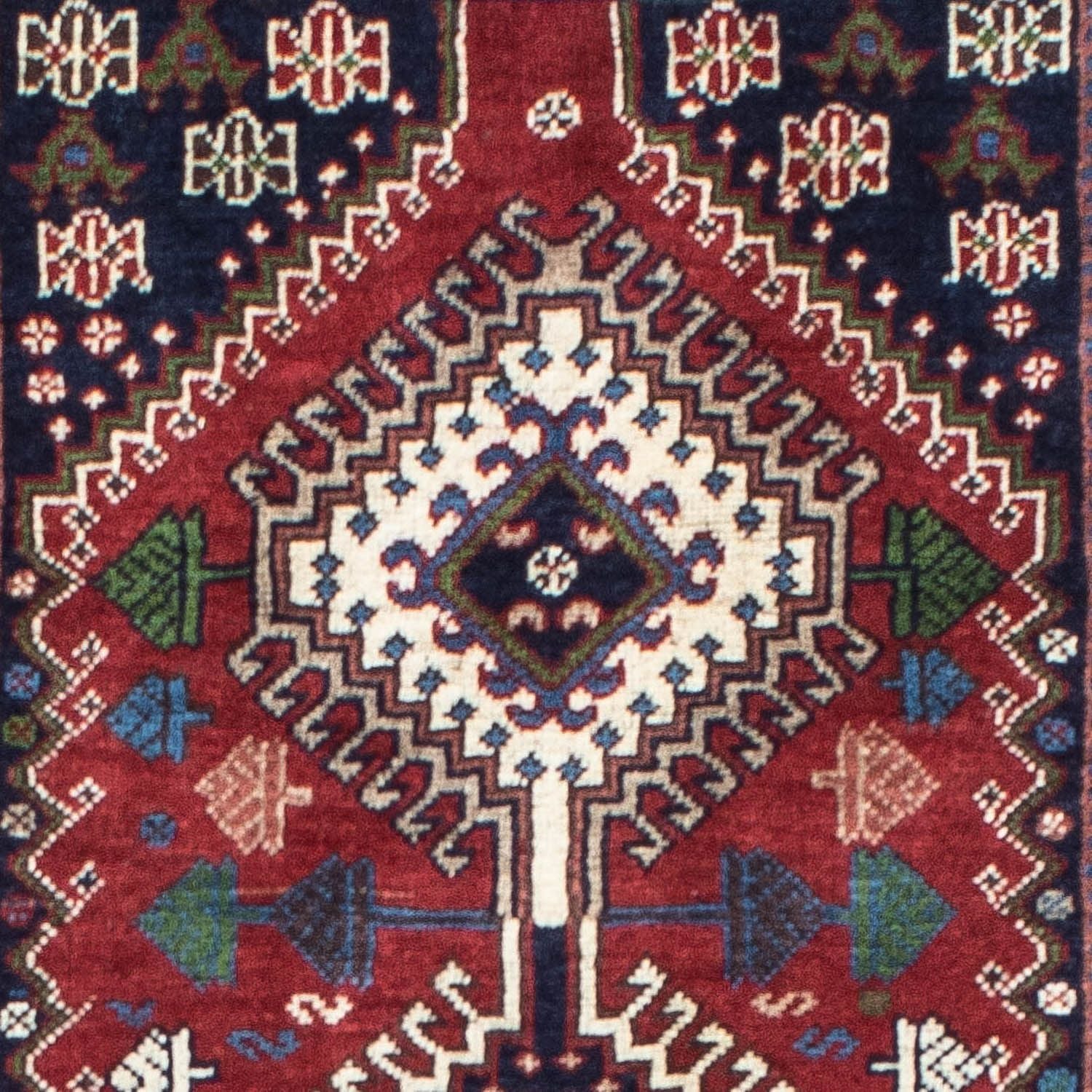 Løber Persisk tæppe - Nomadisk - 194 x 80 cm - mørkerød