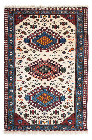 Persisk tæppe - Nomadisk - 96 x 63 cm - beige