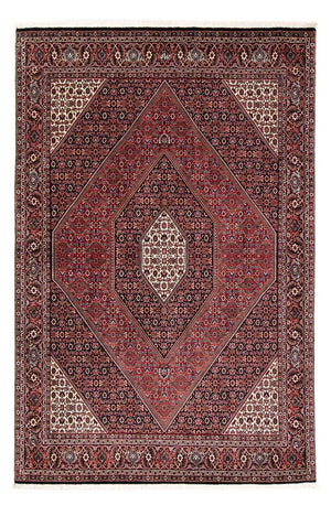 Persisk tæppe - Bijar - 246 x 167 cm - mørkerød