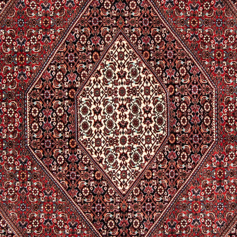 Persisk tæppe - Bijar - 252 x 172 cm - mørkerød