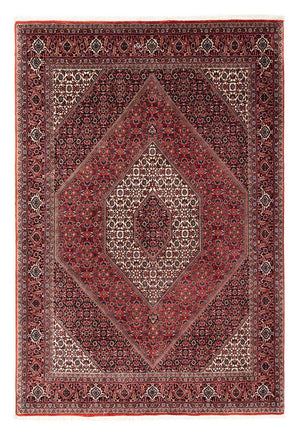 Persisk tæppe - Bijar - 245 x 167 cm - mørkerød