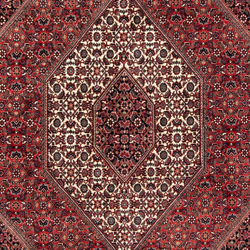 Persisk tæppe - Bijar - 245 x 167 cm - mørkerød
