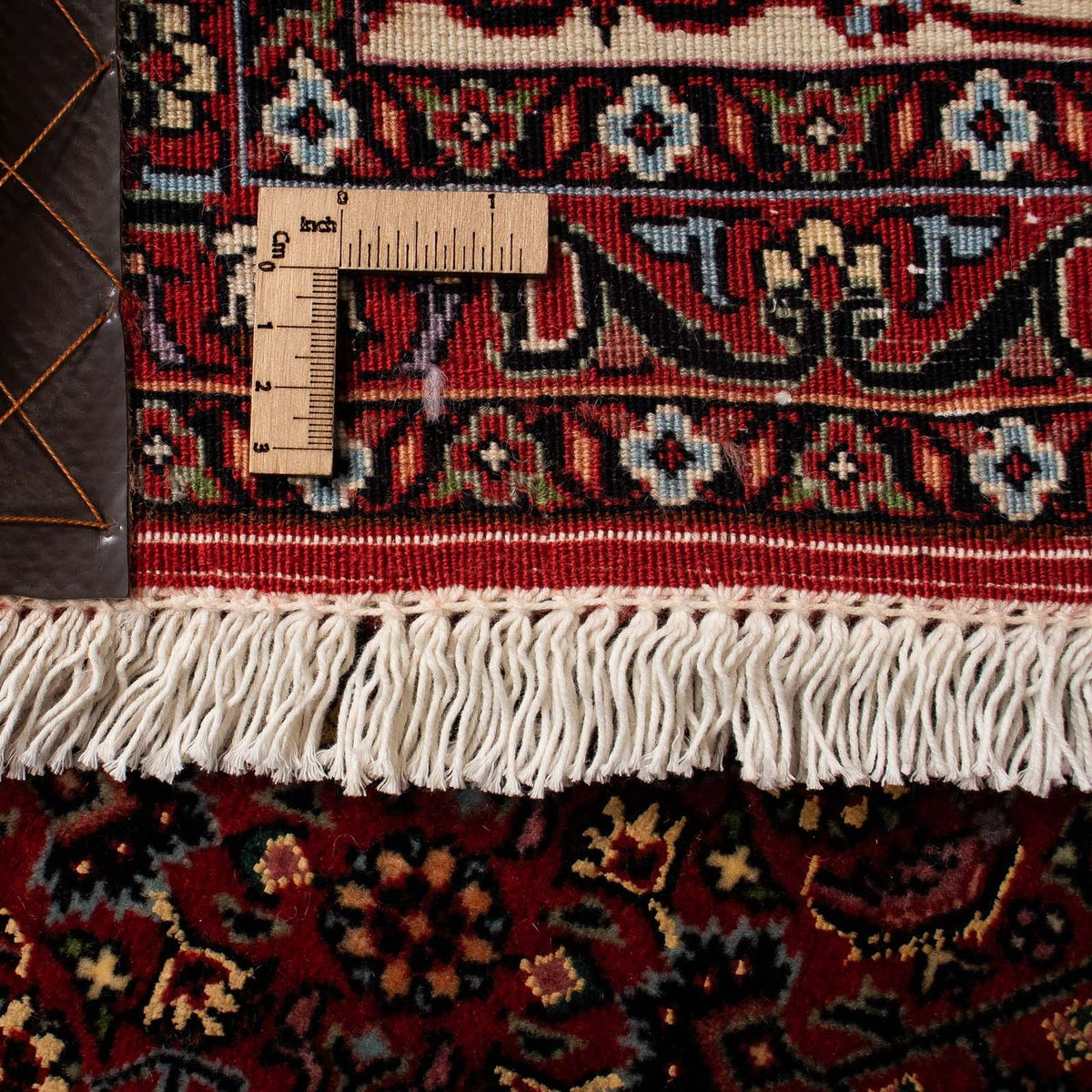 Persisk tæppe - Bijar - 252 x 208 cm - mørkerød