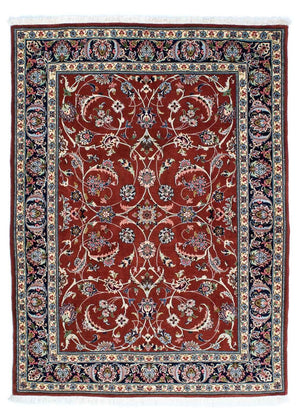 Persisk tæppe - Ghom - 181 x 136 cm - mørkerød