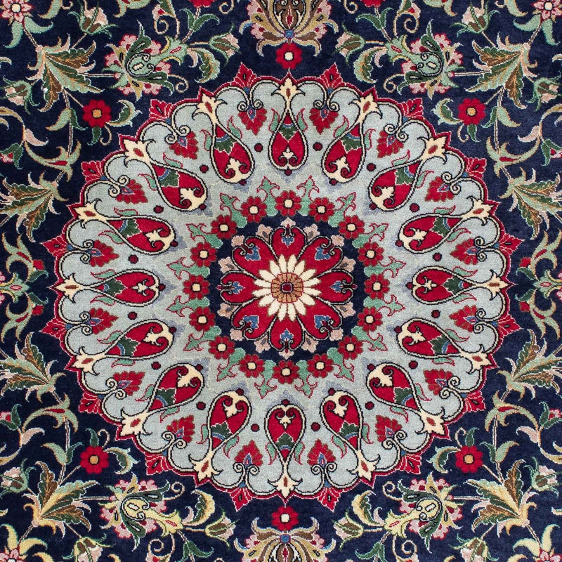 Persisk tæppe - Ghom - 204 x 135 cm - mørkeblå