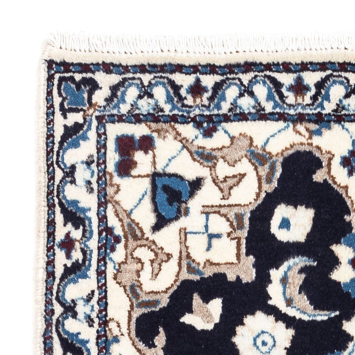 Persisk tæppe - Nain - 134 x 69 cm - mørkeblå