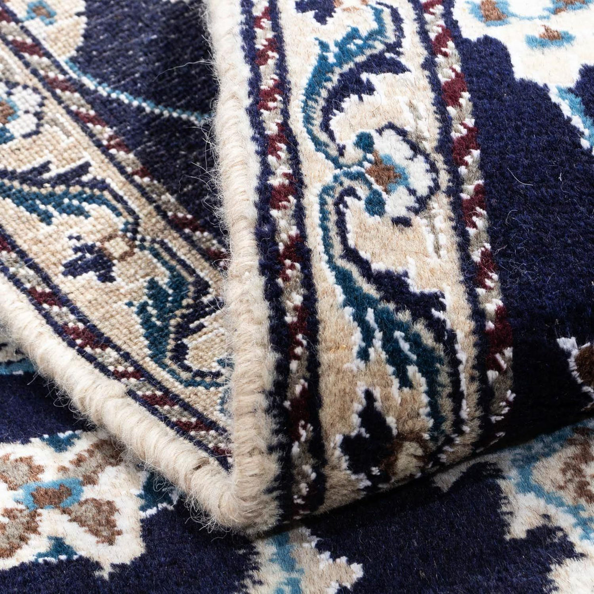 Persisk tæppe - Nain - 138 x 68 cm - mørkeblå