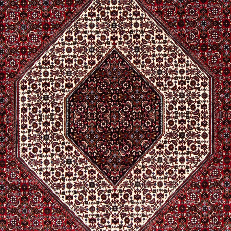 Persisk tæppe - Bijar - 257 x 173 cm - mørkerød