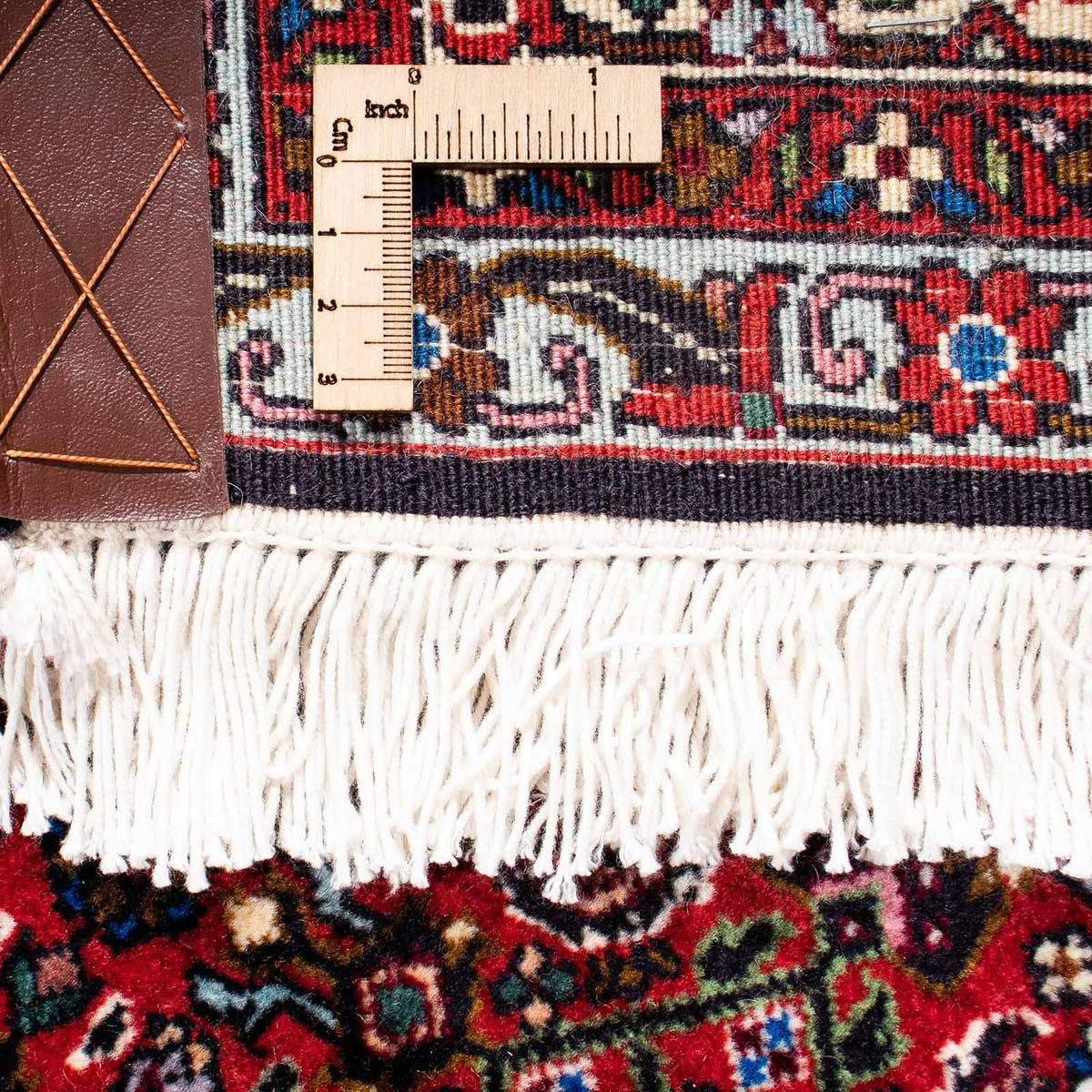 Persisk tæppe - Bijar - 257 x 173 cm - mørkerød