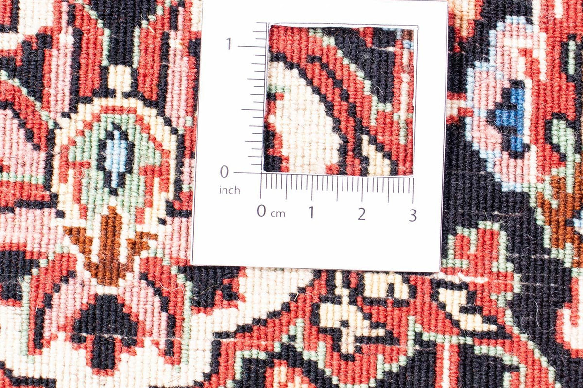 Persisk tæppe - Bijar - 352 x 252 cm - mørkerød