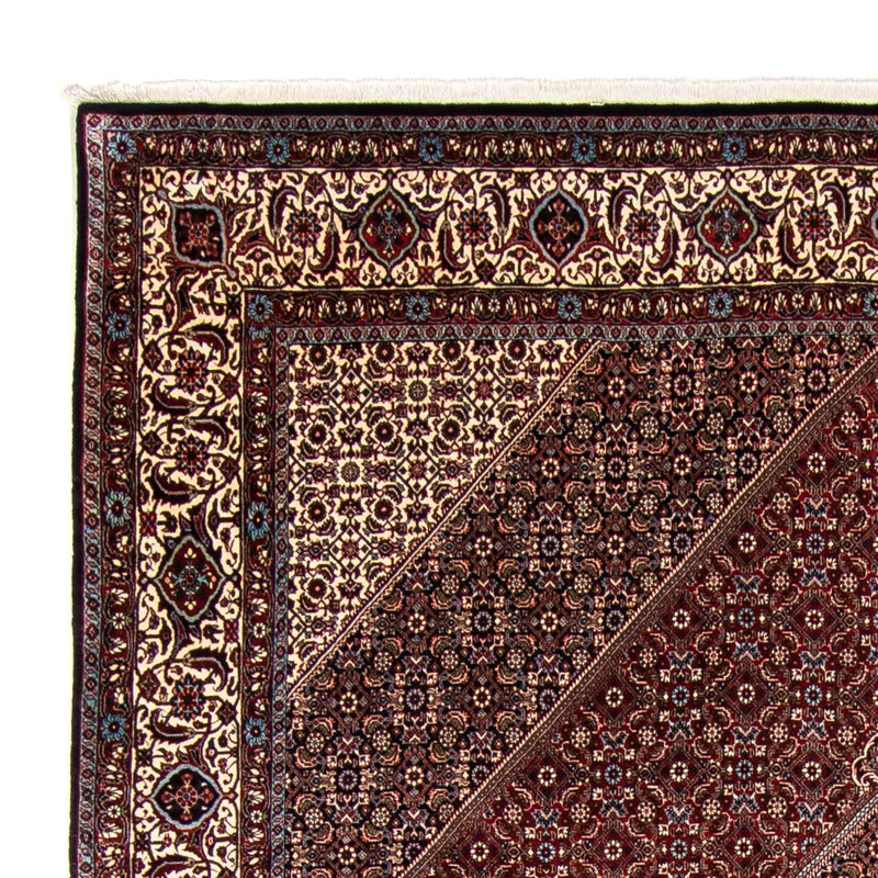 Persisk tæppe - Bijar - 350 x 251 cm - mørkerød