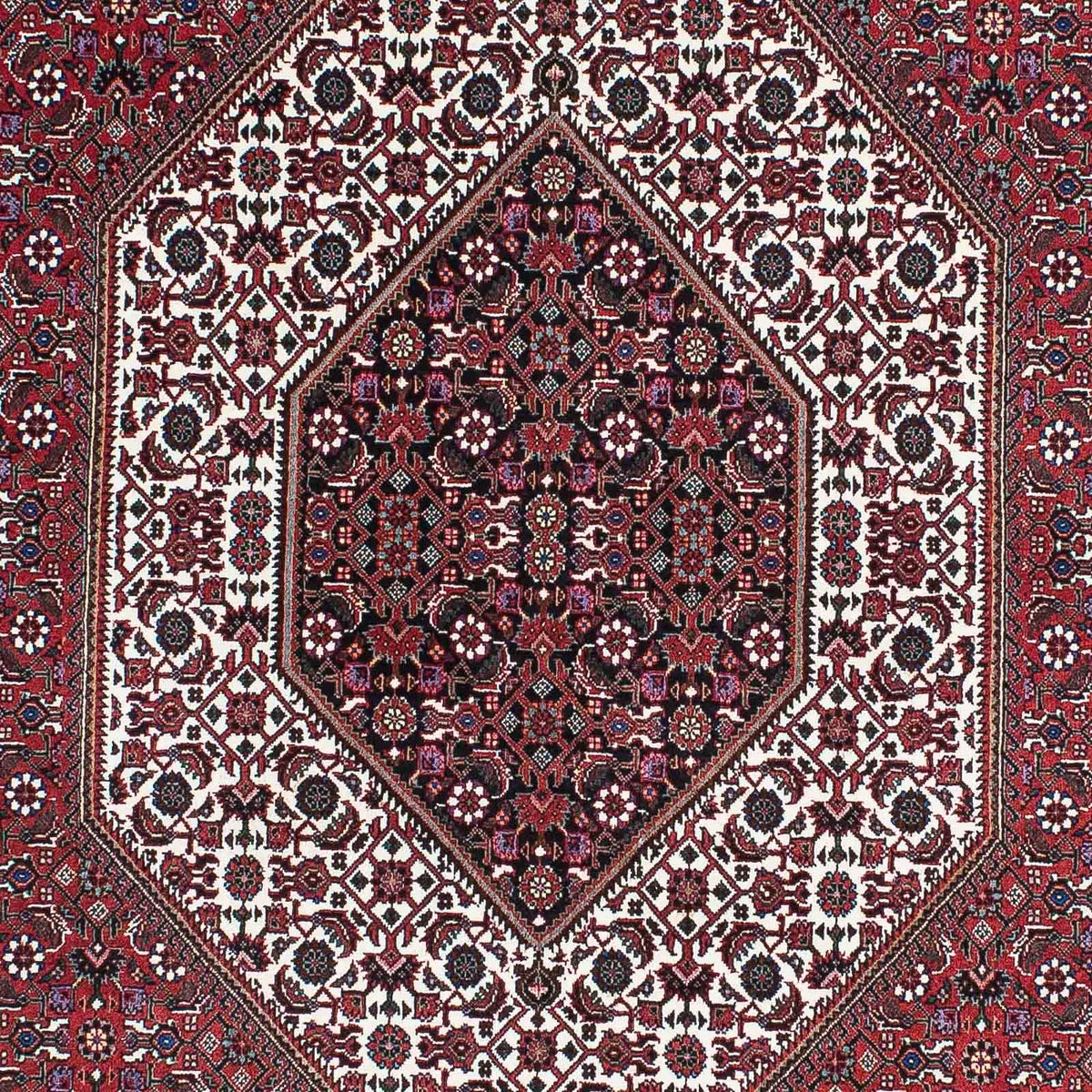Persisk tæppe - Bijar - 210 x 131 cm - lysrød