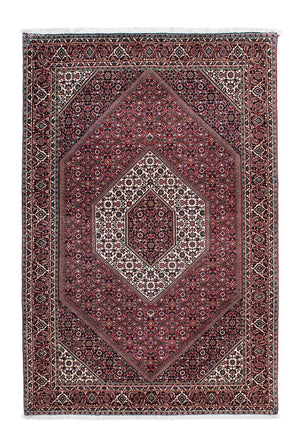 Persisk tæppe - Bijar - 210 x 135 cm - lysrød