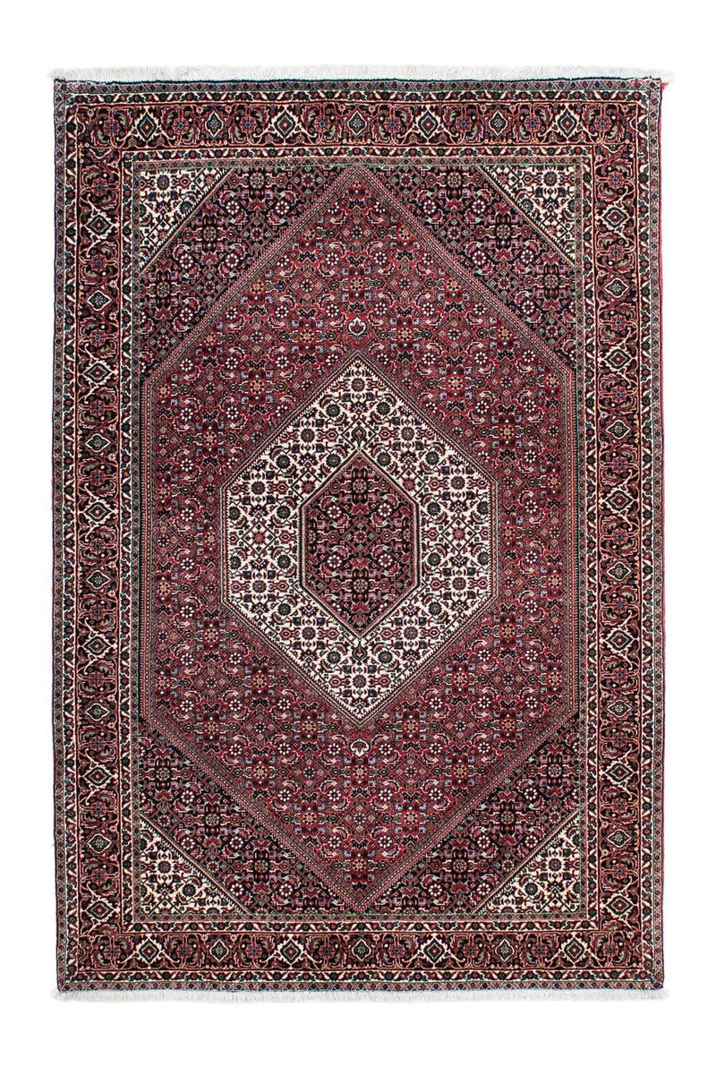 Persisk tæppe - Bijar - 210 x 135 cm - lysrød