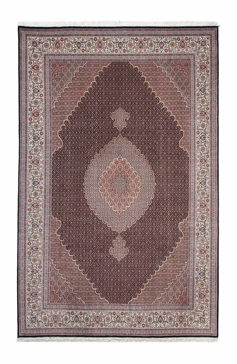 Persisk tæppe - Tabriz - 308 x 200 cm - mørkeblå