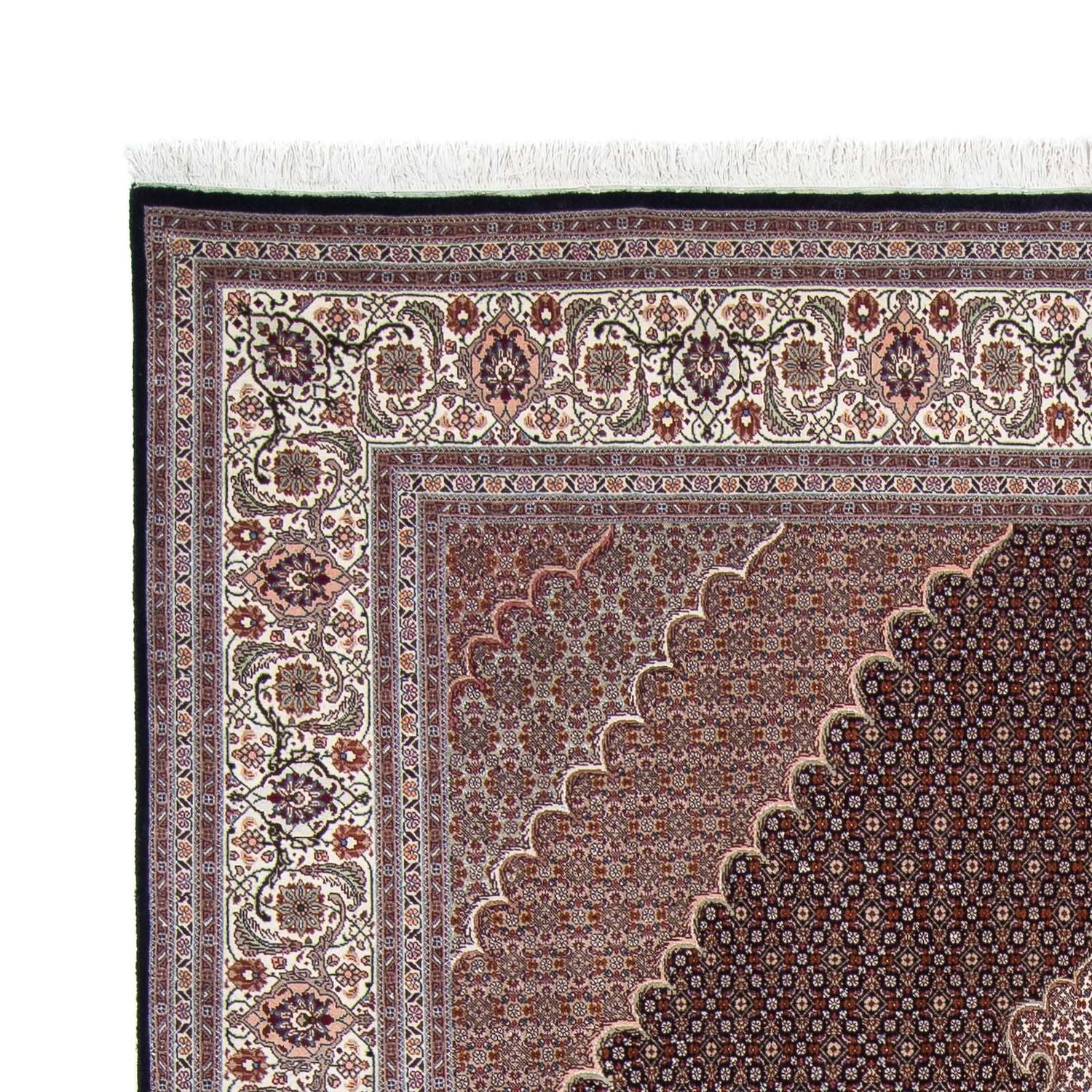 Persisk tæppe - Tabriz - 308 x 200 cm - mørkeblå