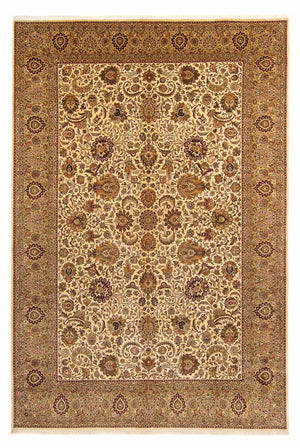 Vintage tæppe - 433 x 306 cm - lys brun