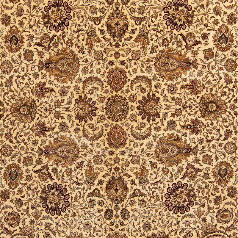 Vintage tæppe - 433 x 306 cm - lys brun