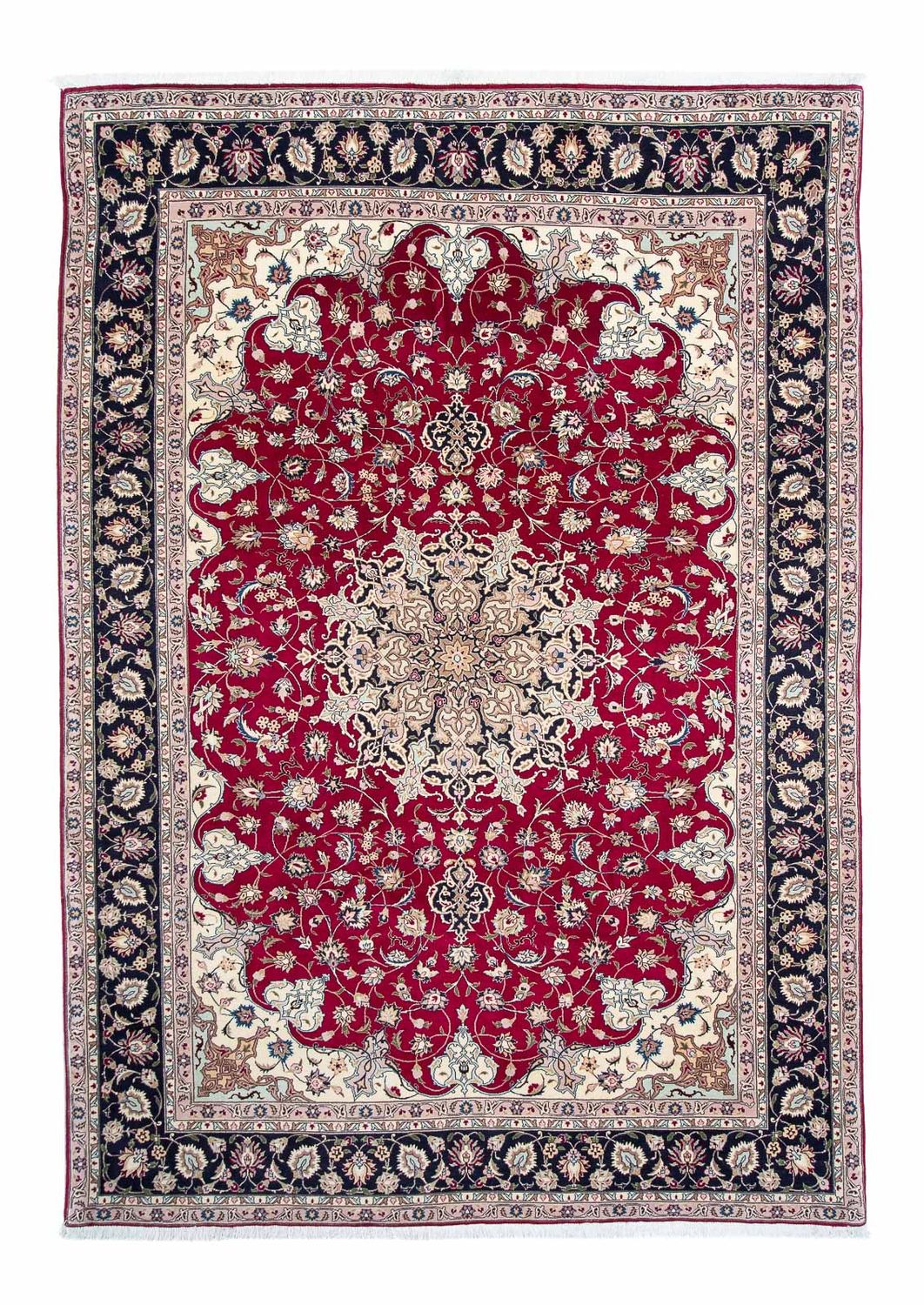 Persisk tæppe - Tabriz - Royal - 290 x 203 cm - mørkerød
