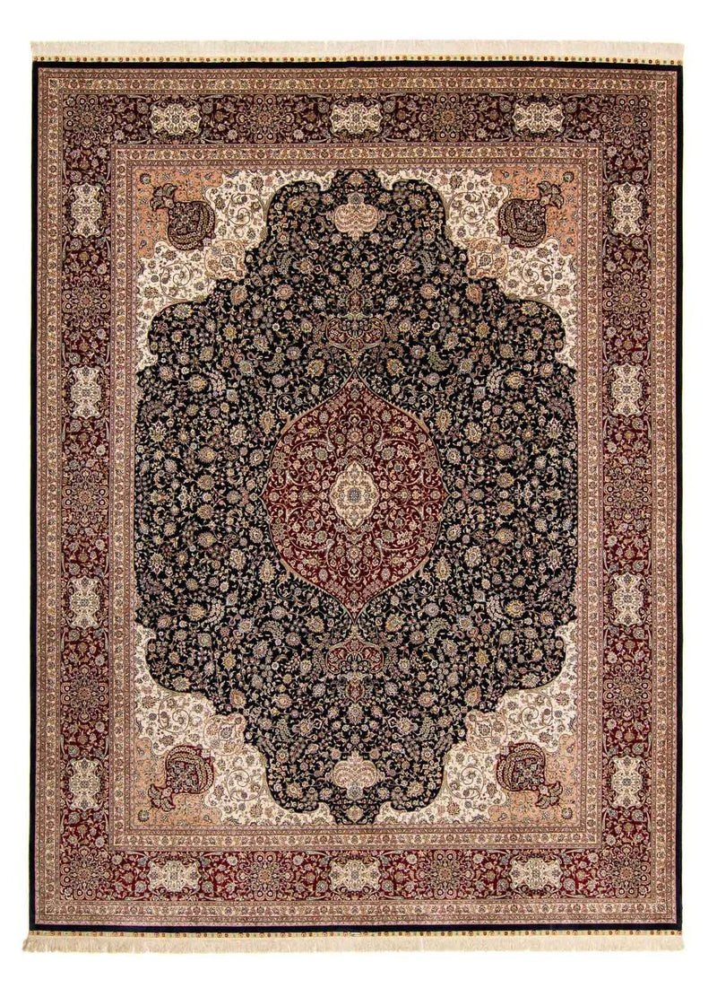 Orientalsk tæppe - Hereke - 370 x 276 cm - mørkerød