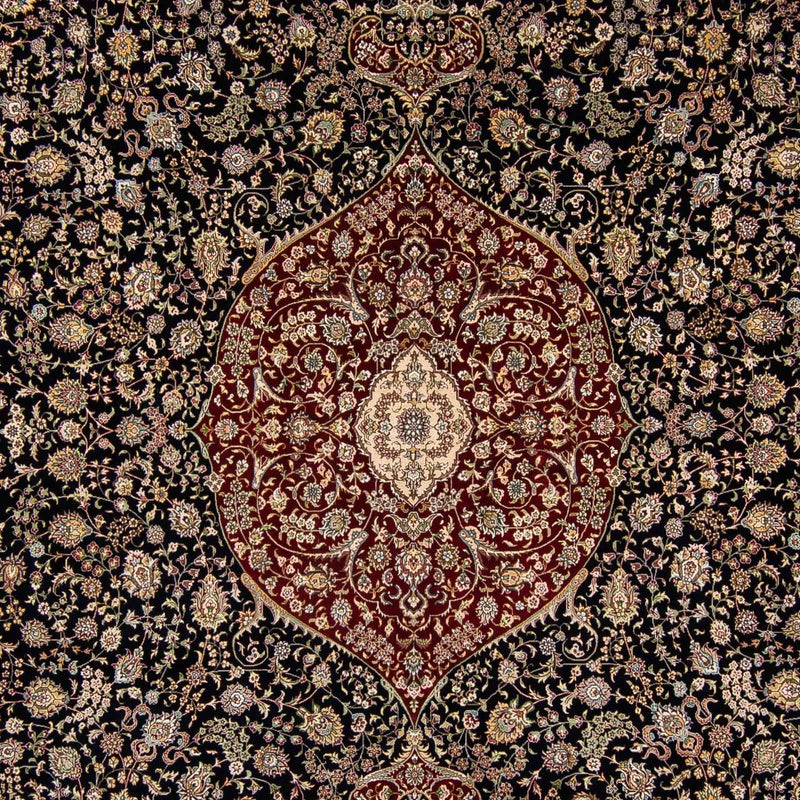 Orientalsk tæppe - Hereke - 370 x 276 cm - mørkerød
