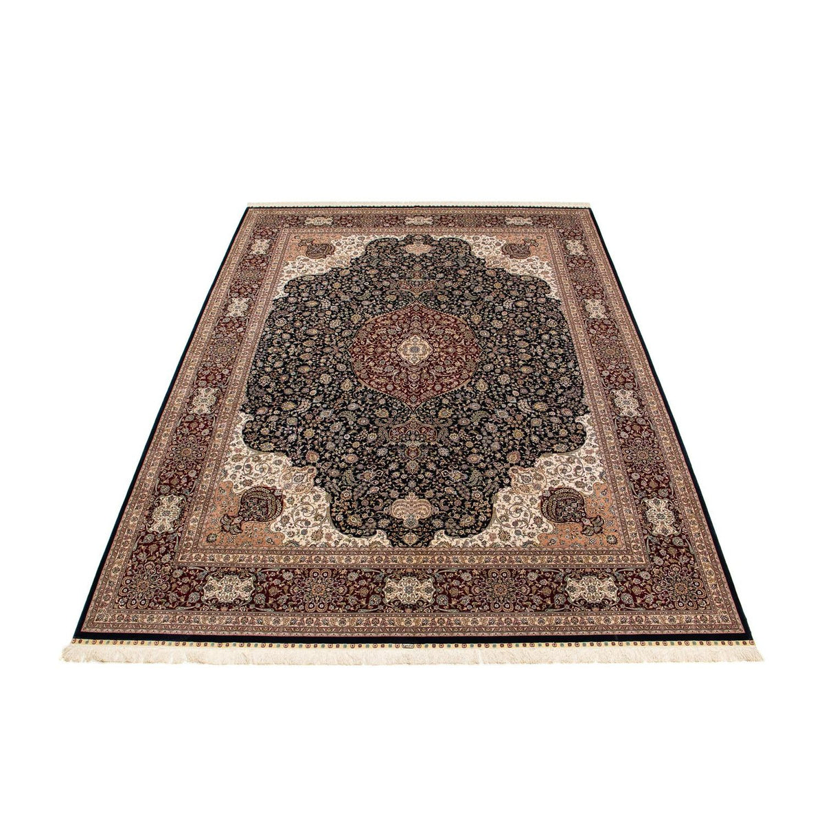 Orientalsk tæppe - Hereke - 370 x 276 cm - mørkerød