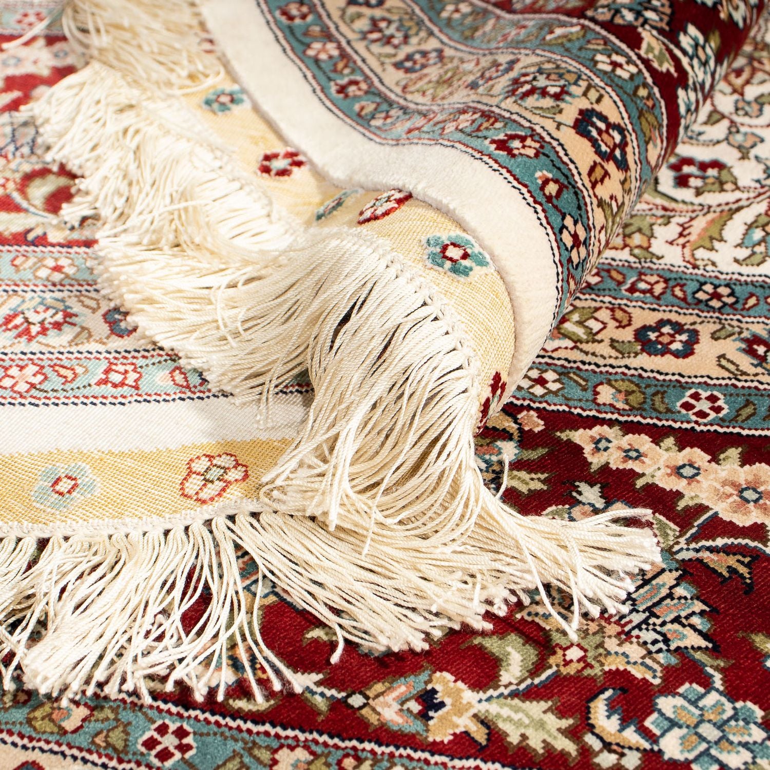 Orientalsk tæppe - Hereke rundt  - 185 x 185 cm - beige