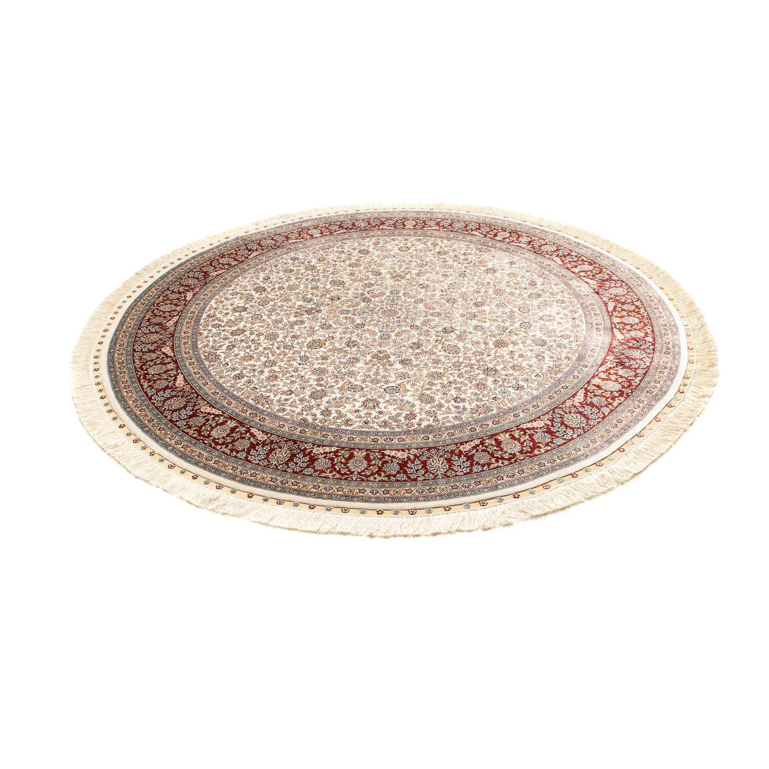 Orientalsk tæppe - Hereke rundt  - 185 x 185 cm - beige