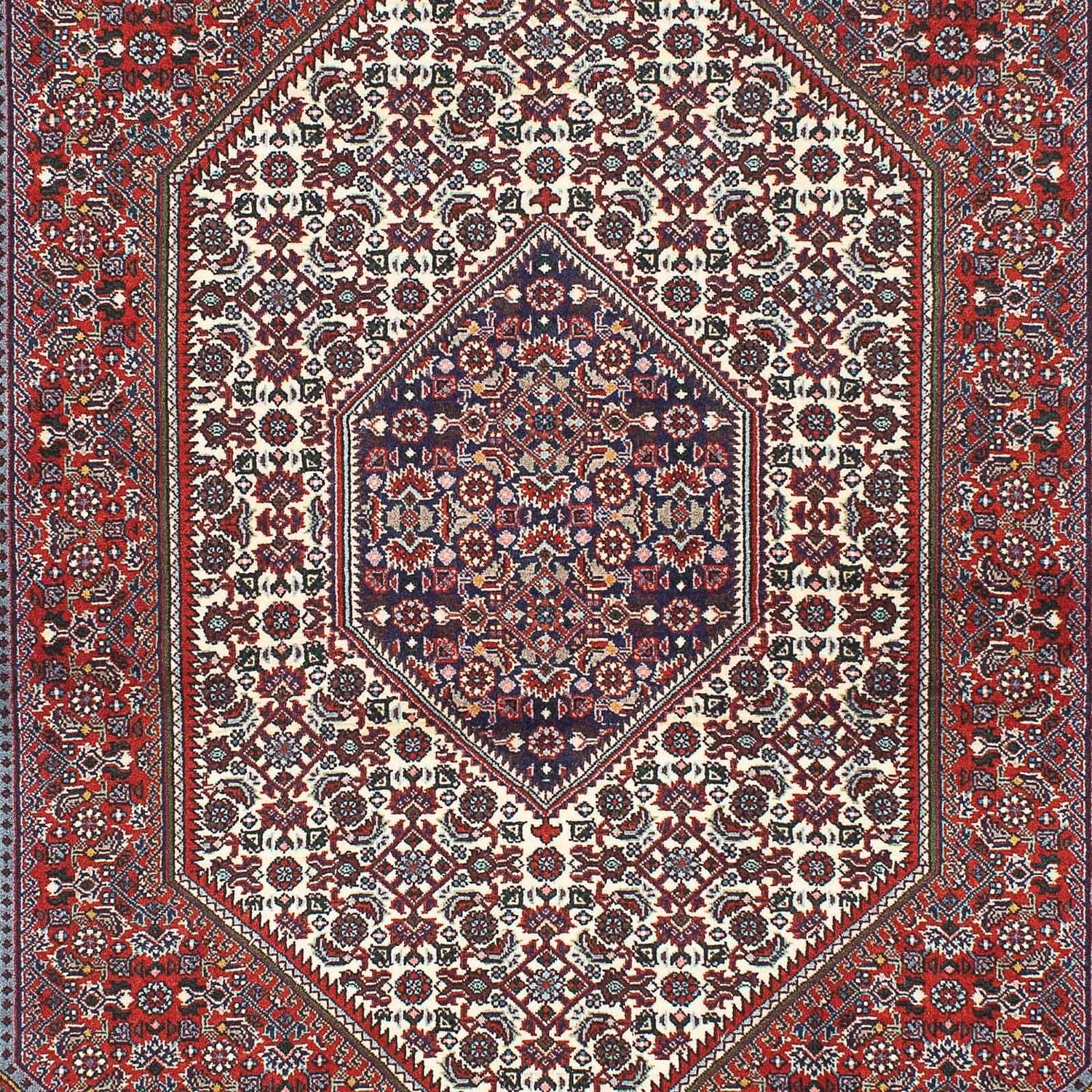 Persisk tæppe - Bijar - 205 x 138 cm - flerfarvet