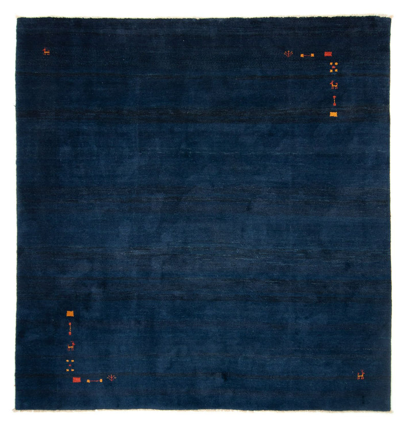 Gabbeh-tæppe - Persisk firkantet  - 295 x 278 cm - mørkeblå