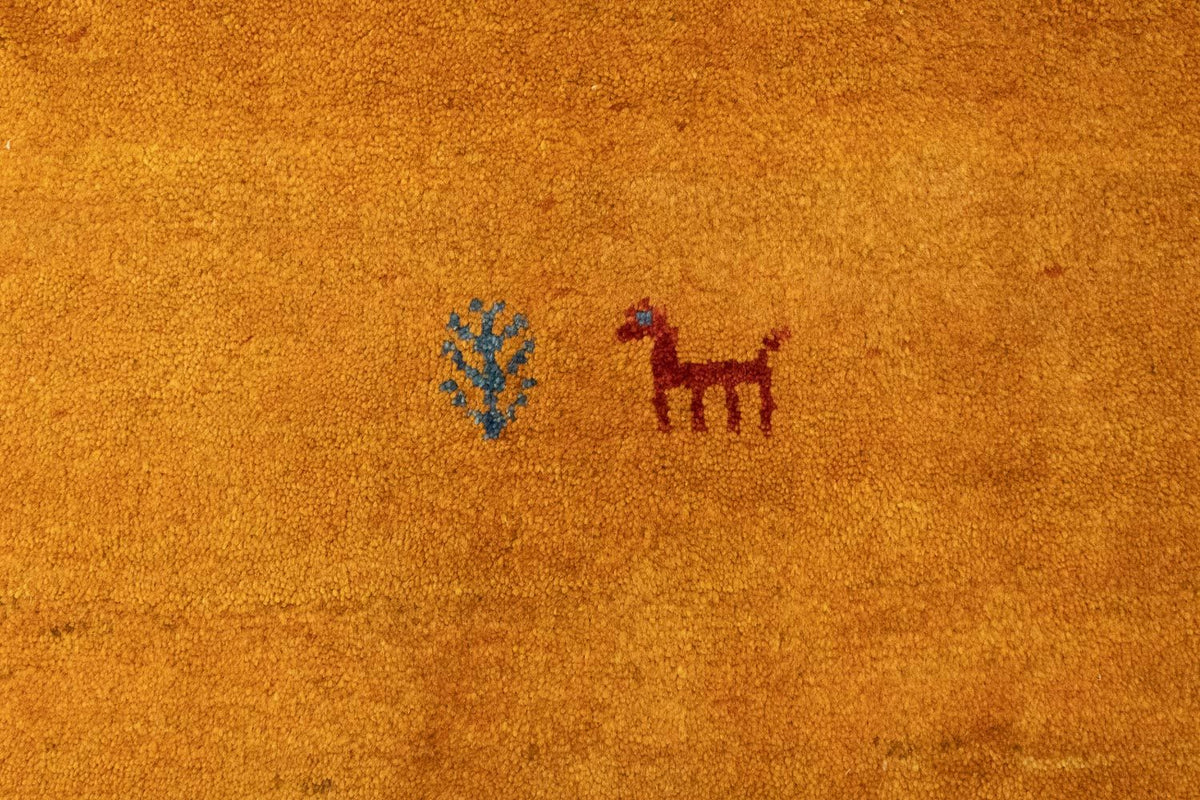 Gabbeh-tæppe - Persisk - 338 x 254 cm - guld