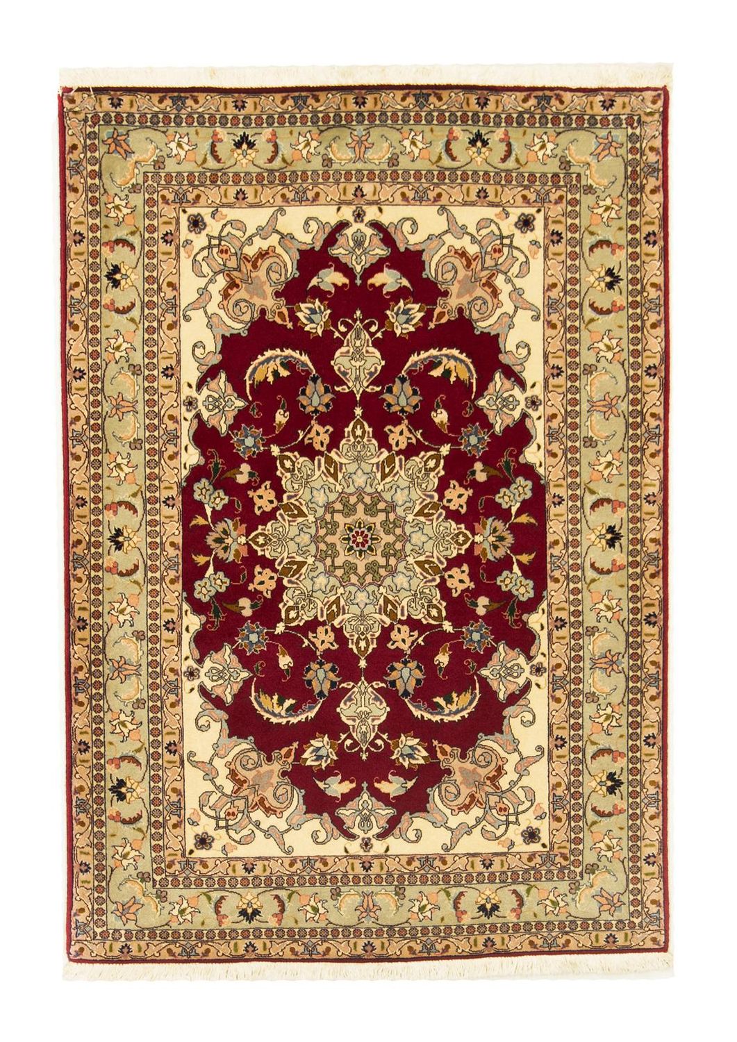 Persisk tæppe - Tabriz - Royal - 146 x 100 cm - rød