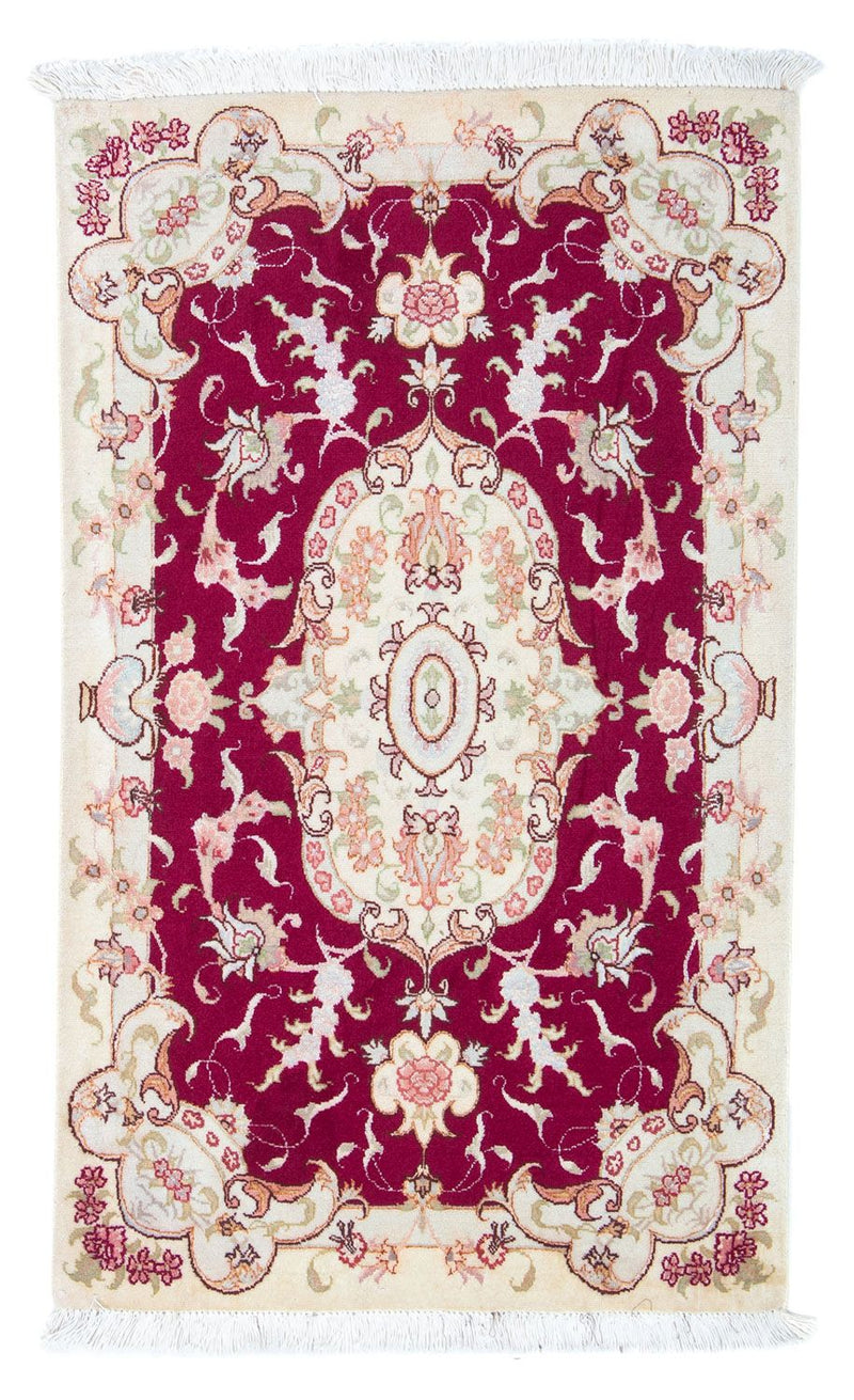 Persisk tæppe - Tabriz - Royal - 98 x 58 cm - mørkerød