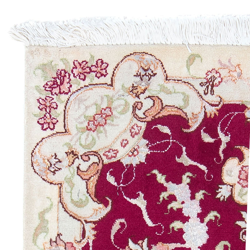 Persisk tæppe - Tabriz - Royal - 98 x 58 cm - mørkerød