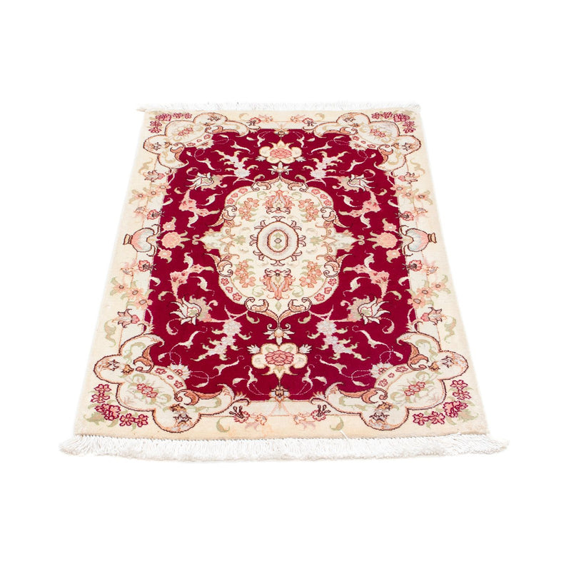 Persisk tæppe - Tabriz - Royal - 98 x 58 cm - mørkerød