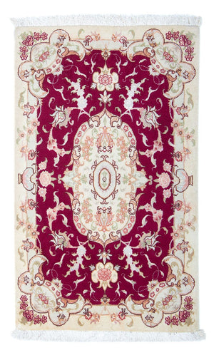 Persisk tæppe - Tabriz - Royal - 96 x 59 cm - mørkerød