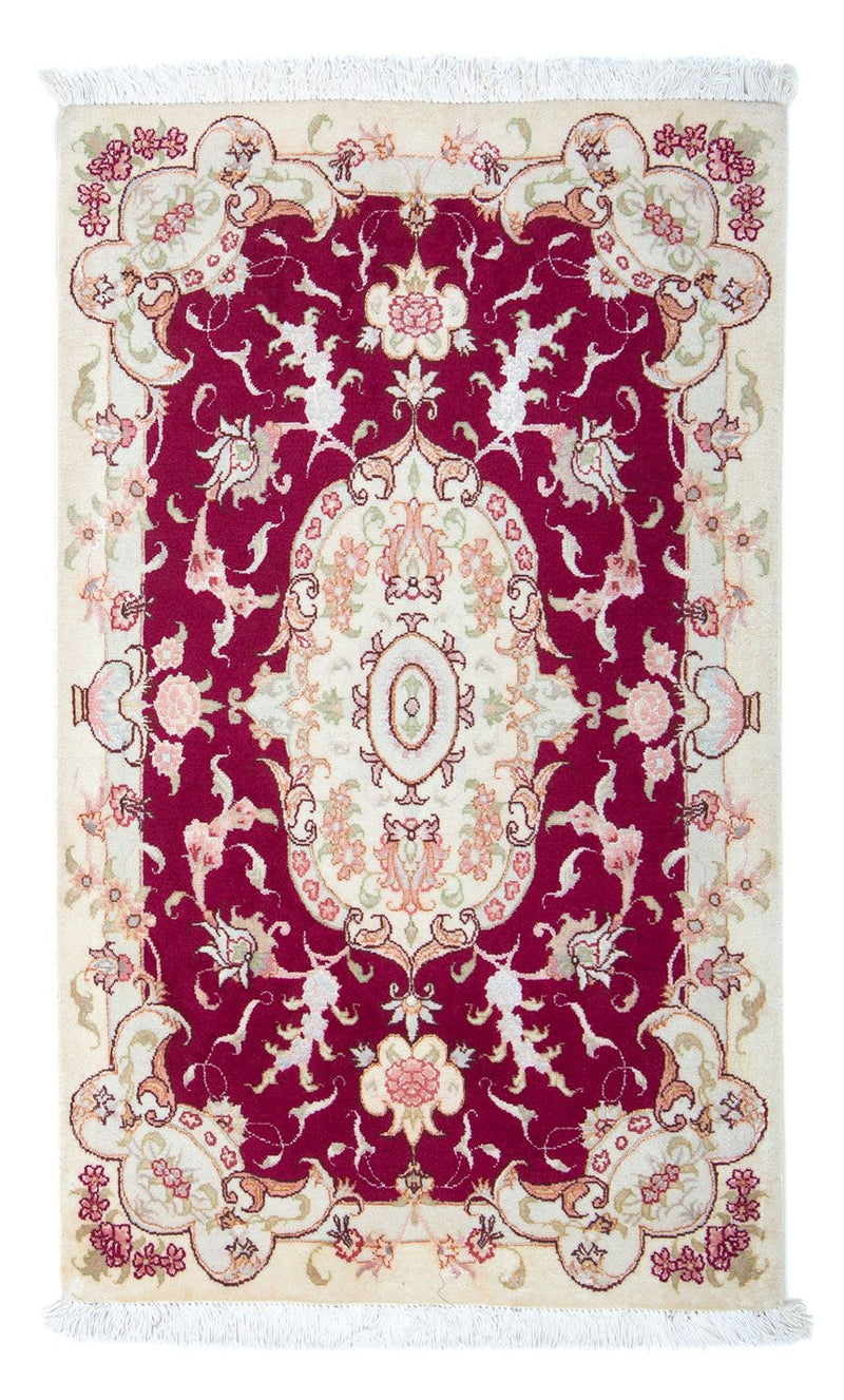 Persisk tæppe - Tabriz - Royal - 96 x 59 cm - mørkerød
