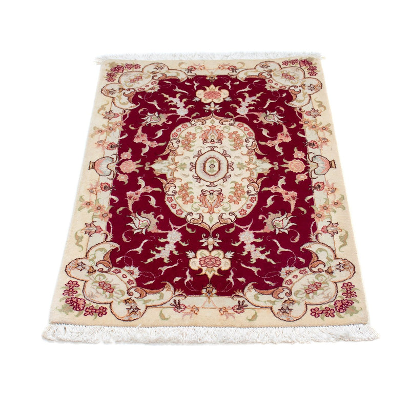 Persisk tæppe - Tabriz - Royal - 96 x 59 cm - mørkerød