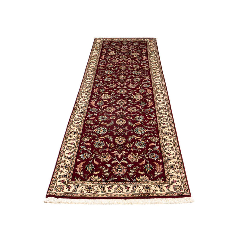 Løber Persisk tæppe - Tabriz - Royal - 295 x 77 cm - mørkerød
