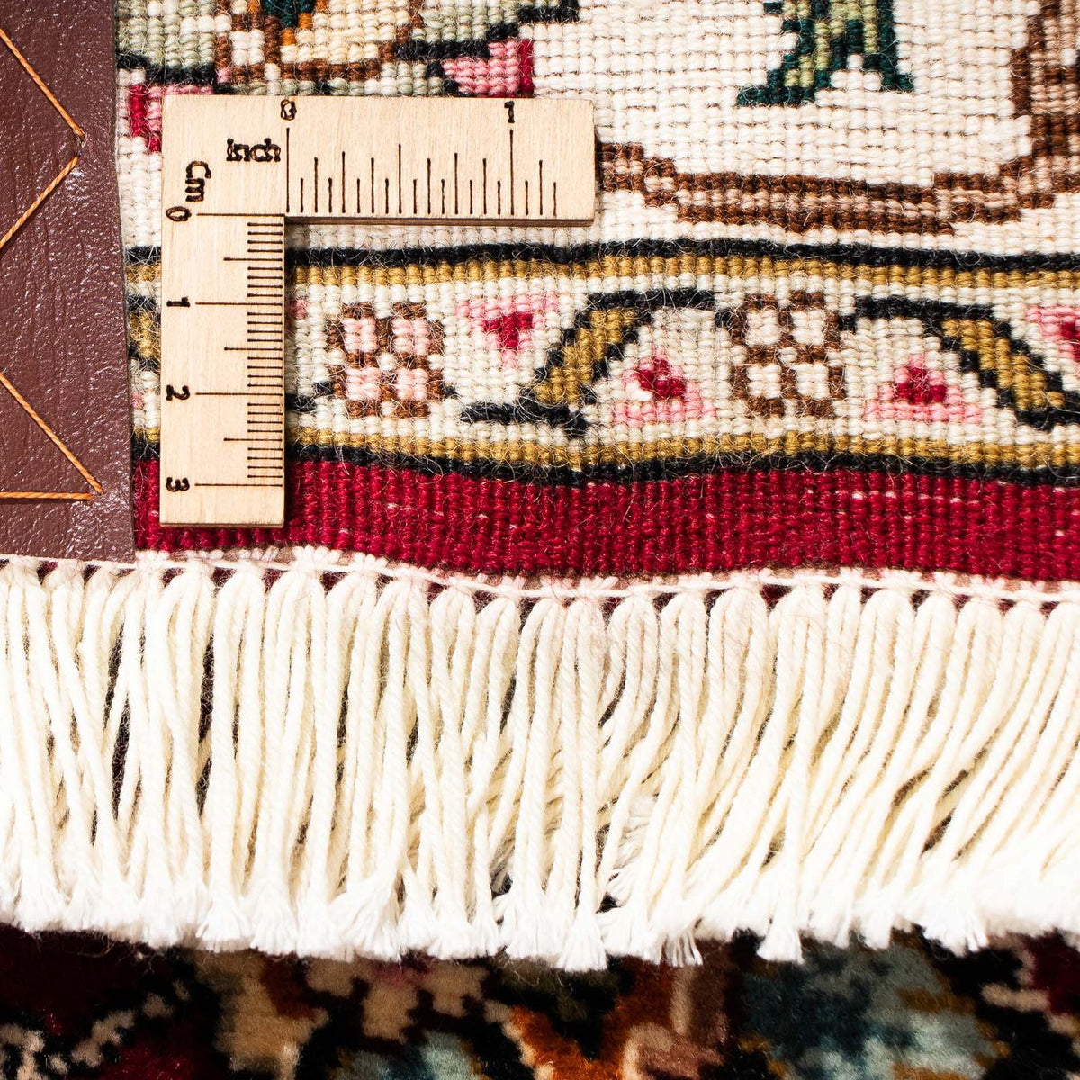 Løber Persisk tæppe - Tabriz - Royal - 295 x 77 cm - mørkerød