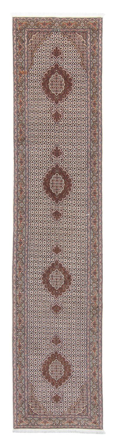 Løber Persisk tæppe - Tabriz - 402 x 82 cm - flerfarvet