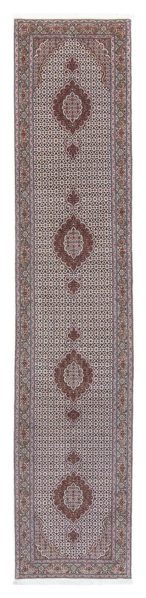Løber Persisk tæppe - Tabriz - 401 x 84 cm - flerfarvet