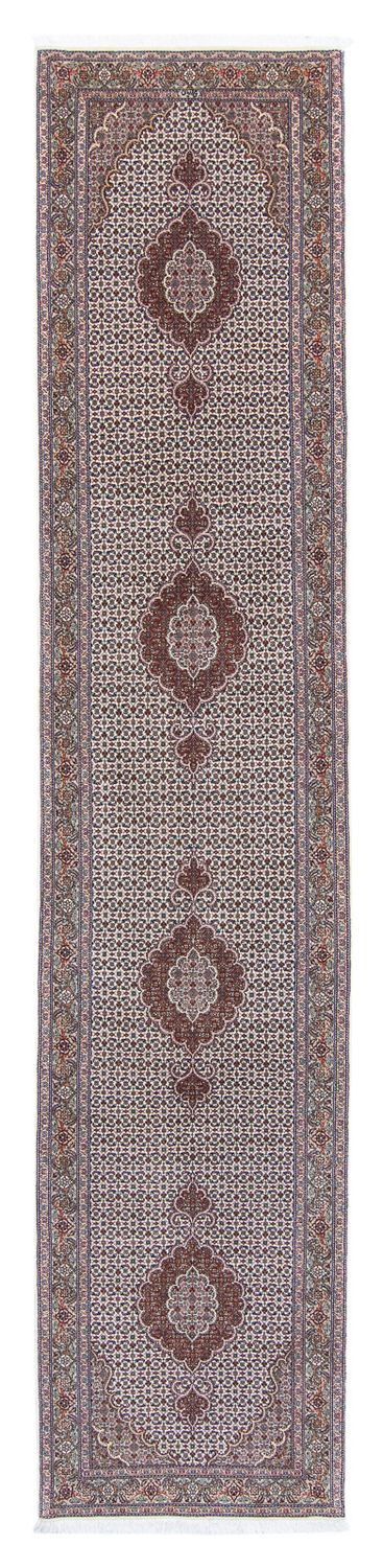 Løber Persisk tæppe - Tabriz - 401 x 84 cm - flerfarvet