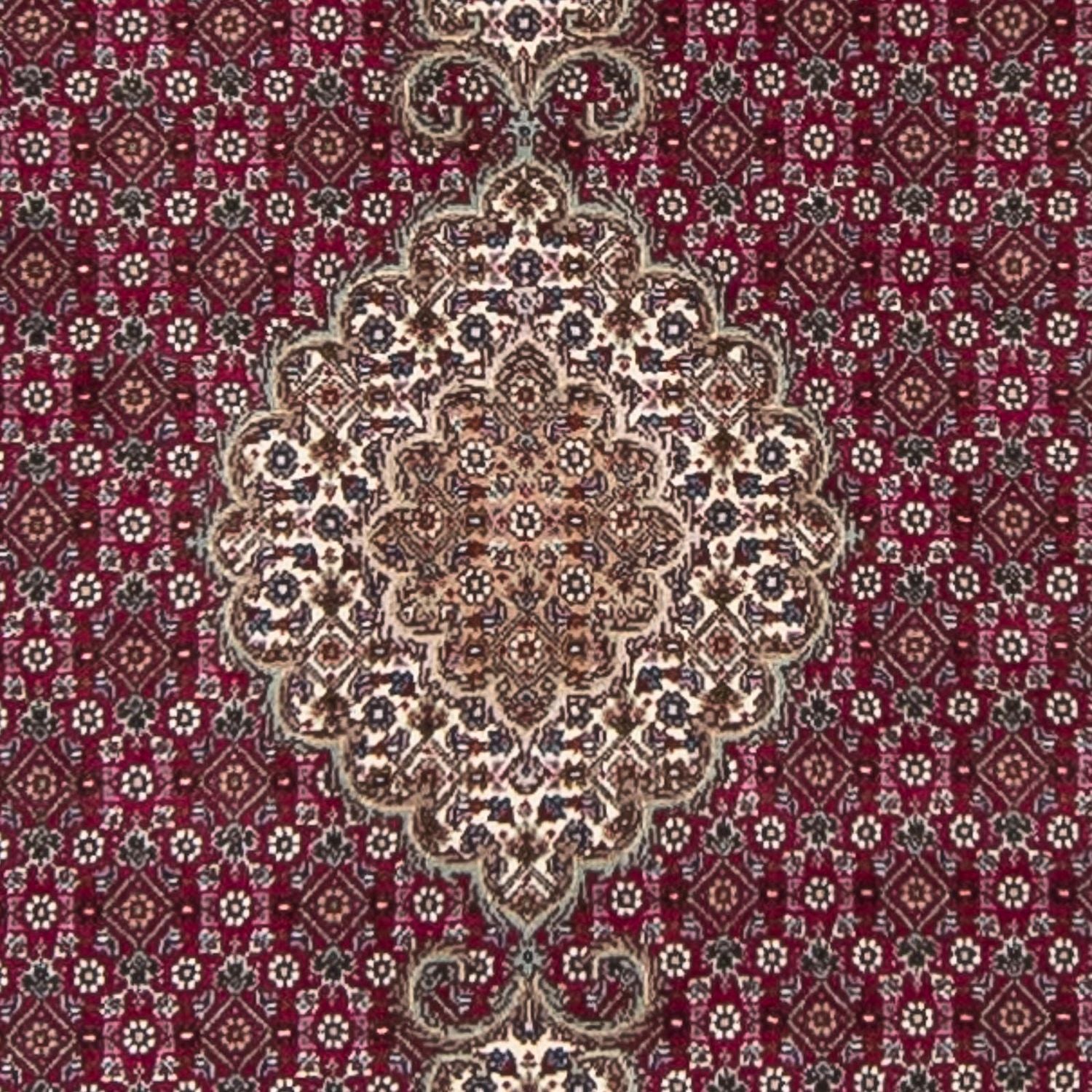Løber Persisk tæppe - Tabriz - 344 x 80 cm - mørkerød