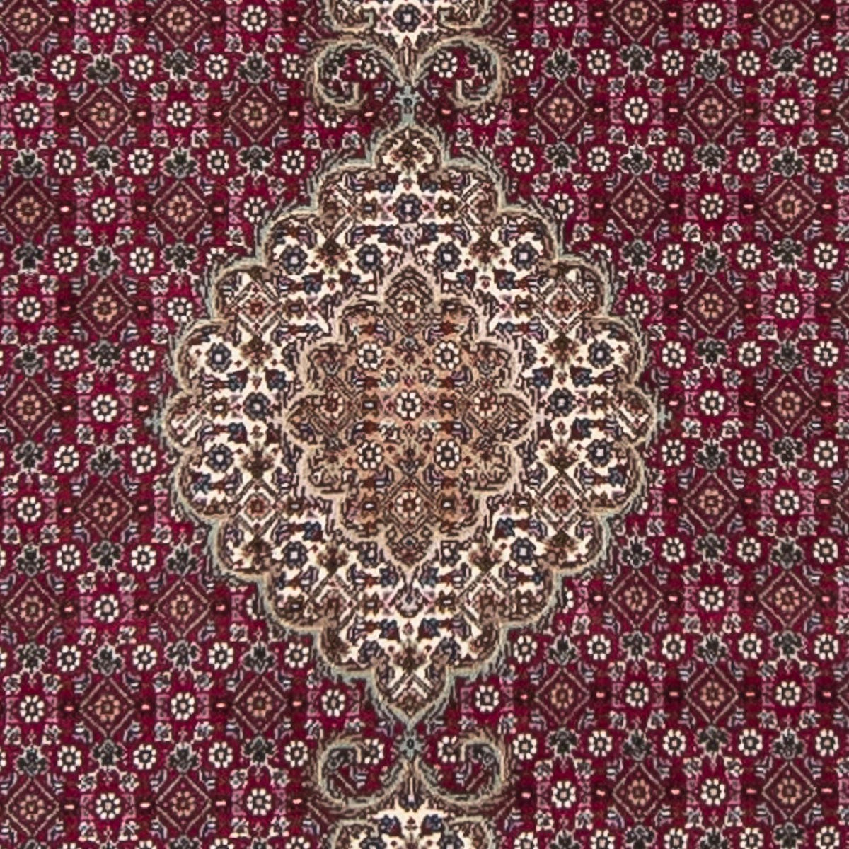 Løber Persisk tæppe - Tabriz - 344 x 80 cm - mørkerød