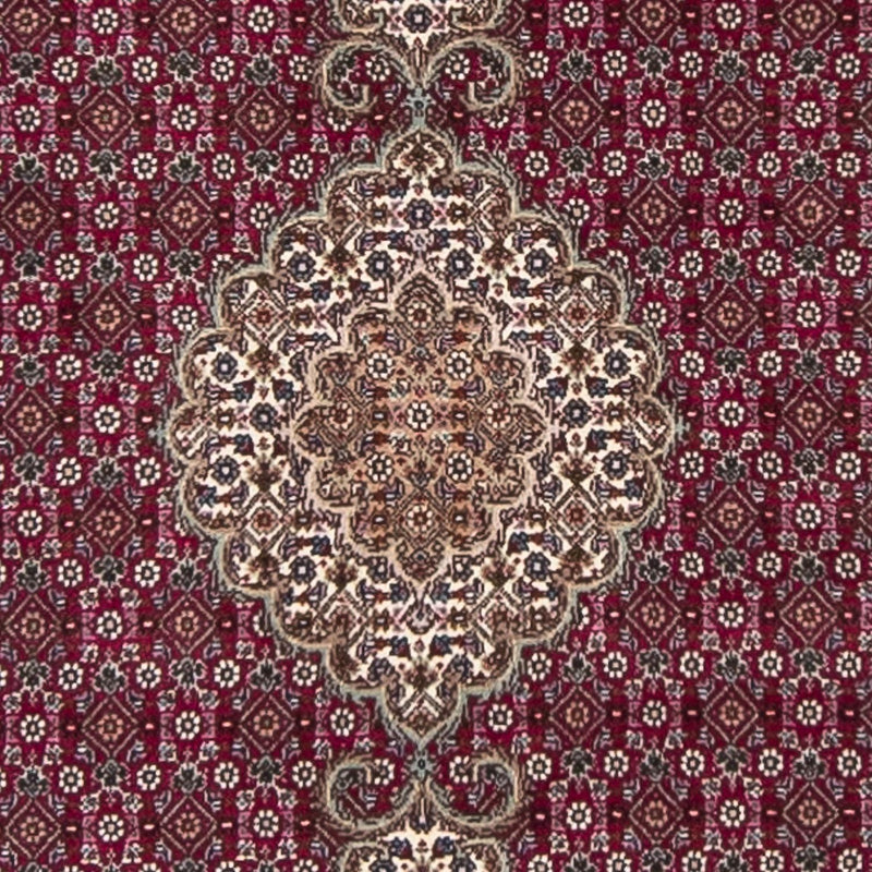 Løber Persisk tæppe - Tabriz - 344 x 80 cm - mørkerød