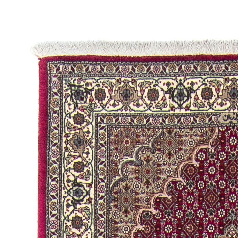Løber Persisk tæppe - Tabriz - 344 x 80 cm - mørkerød